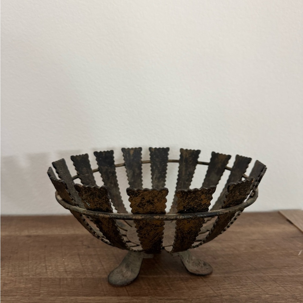 Rustic Metal Decorative Bowl
